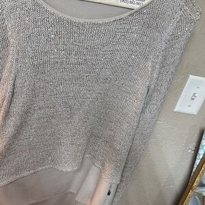 Gianni Bini Gray Crew Neck Sweater